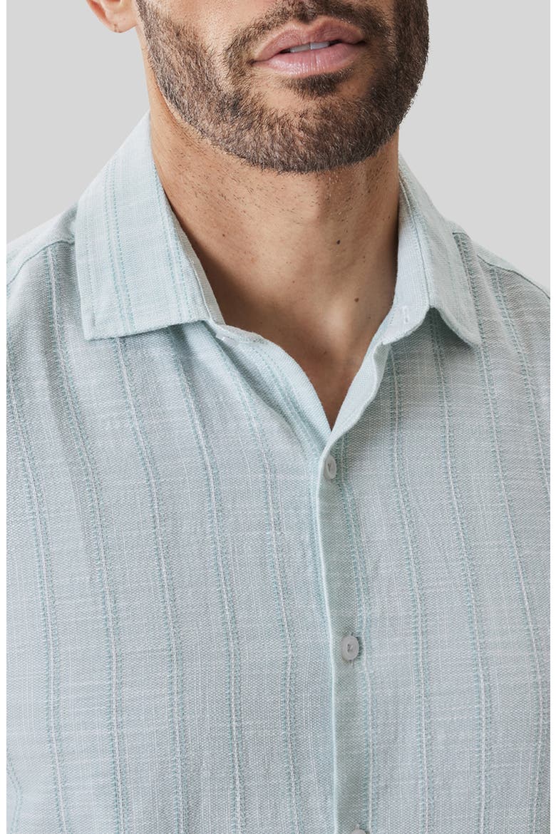 Satoru Short Sleeve Button-Up Shirt, Alternate, color, AQUA