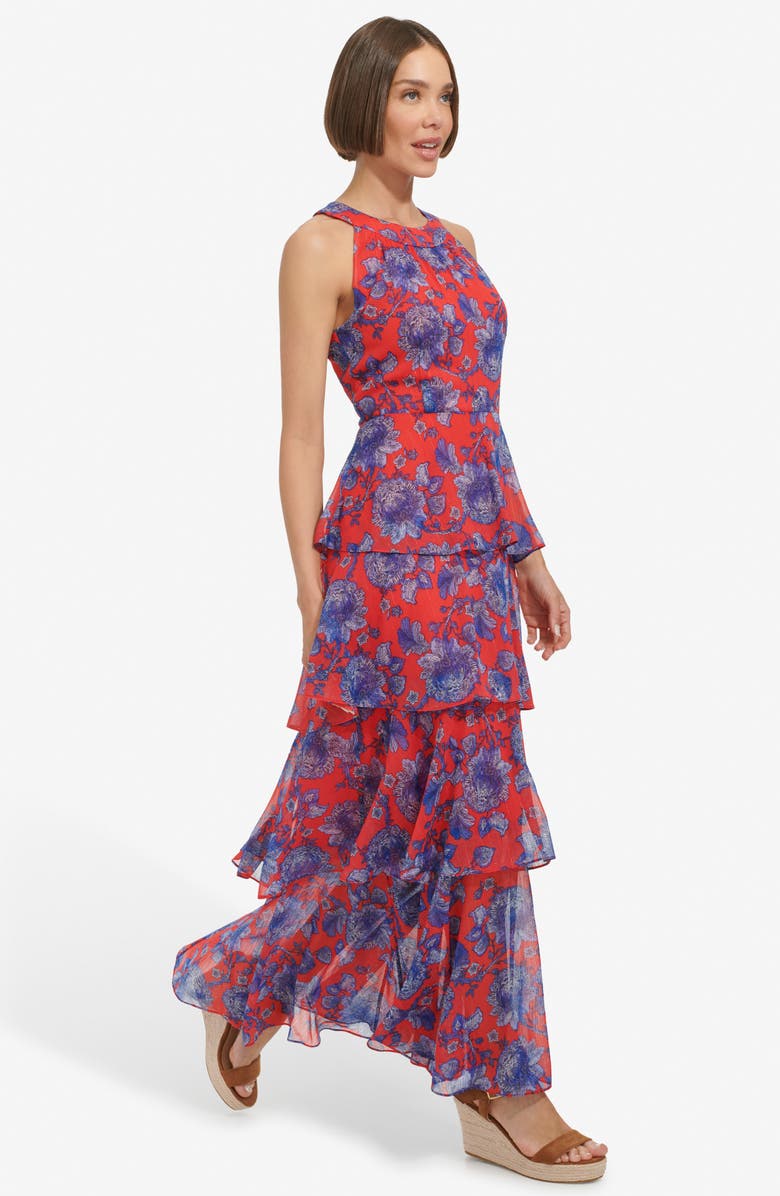 Tommy Hilfiger Halter Tiered Maxi Dress, Alternate, color,