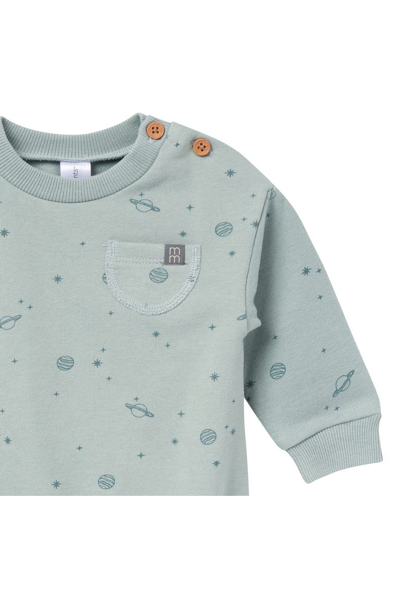 Long Sleeve Bubble Romper, Alternate, color, Slate Galaxy