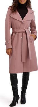 Kensie Belted Plush Trench Coat