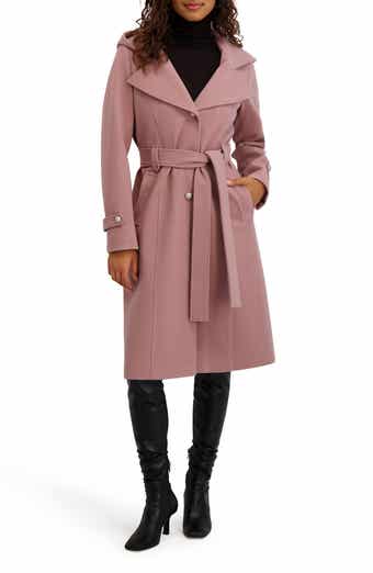 Kensie Belted Plush Trench Coat