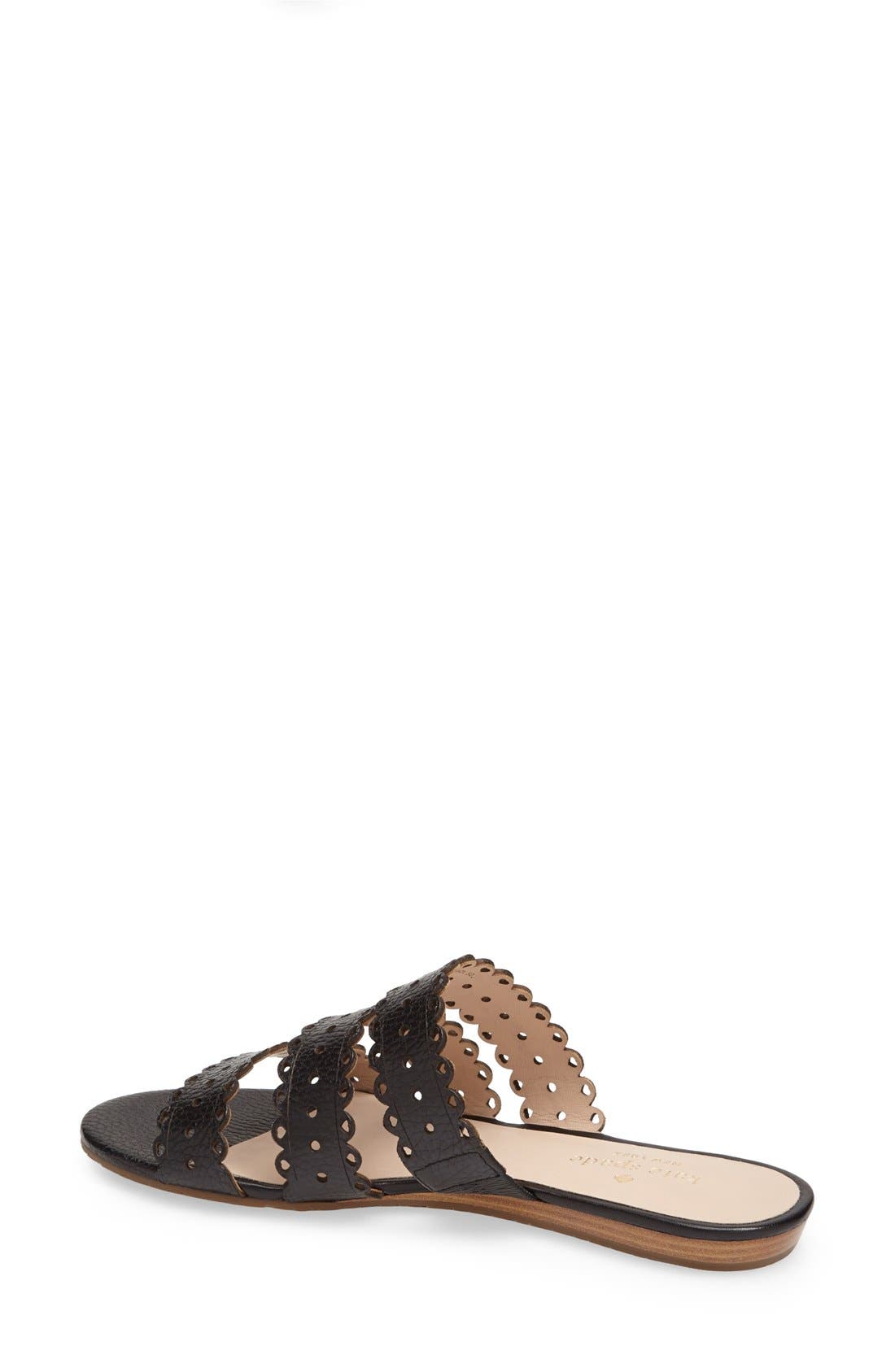 Kate Spade New York 'brittany' leather flat sandal, Alternate, color, 