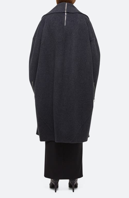 Helmut Lang Apex Oversize Recycled Wool Cocoon Coat In Gray