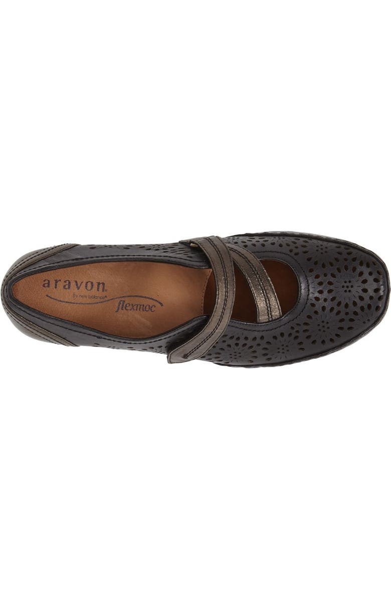 Aravon 'Flex - Lacey' Cutout Leather Mary Jane Pump, Alternate, color,