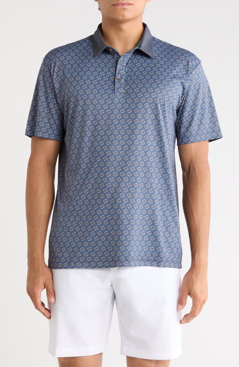 Harris Medallion Print Golf Polo