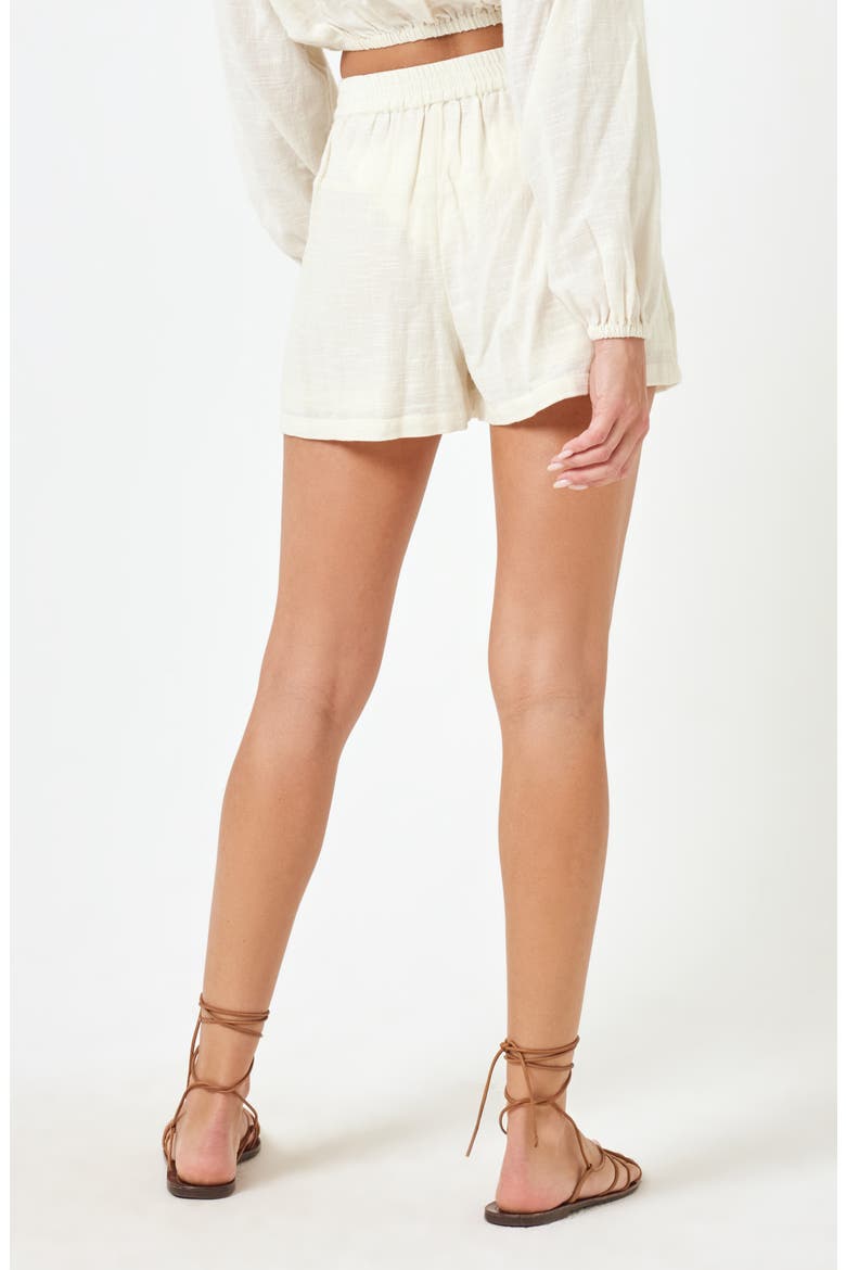 Bora Cotton Cover-Up Shorts, Alternate, color, CREAM