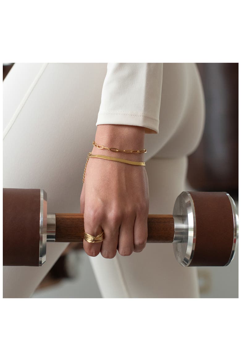 Paperclip Bracelet, Alternate, color, GOLD