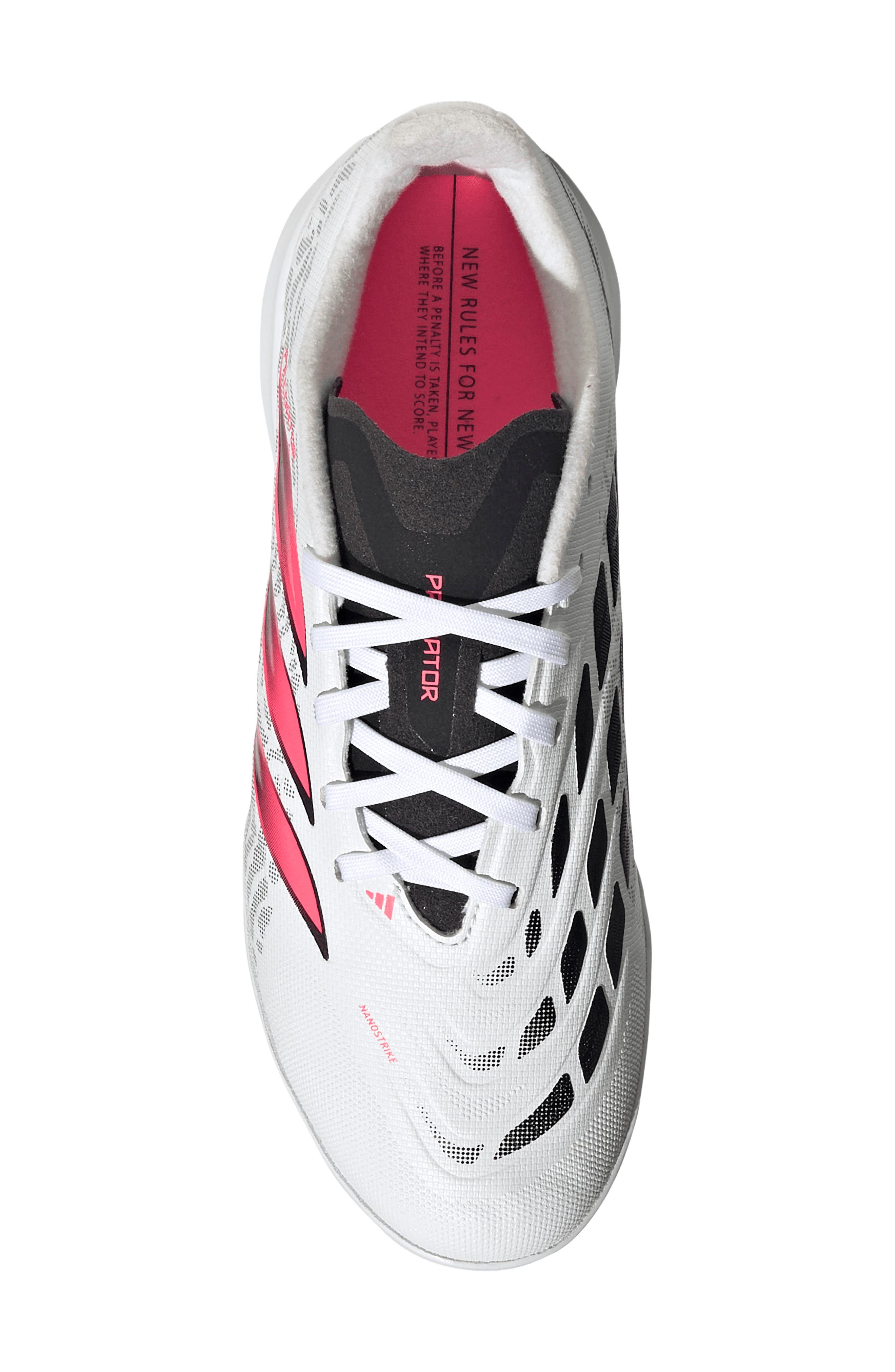 Kids' Predator League TF J Soccer Shoe, Alternate, color, WHITE/ TURBO/ BLACK