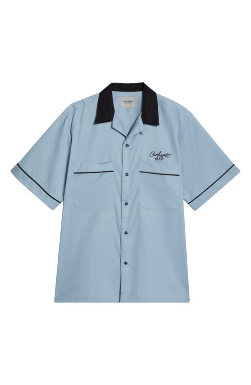 Carhartt Casual Shirt With Contrast Collar And Pockets In Blue