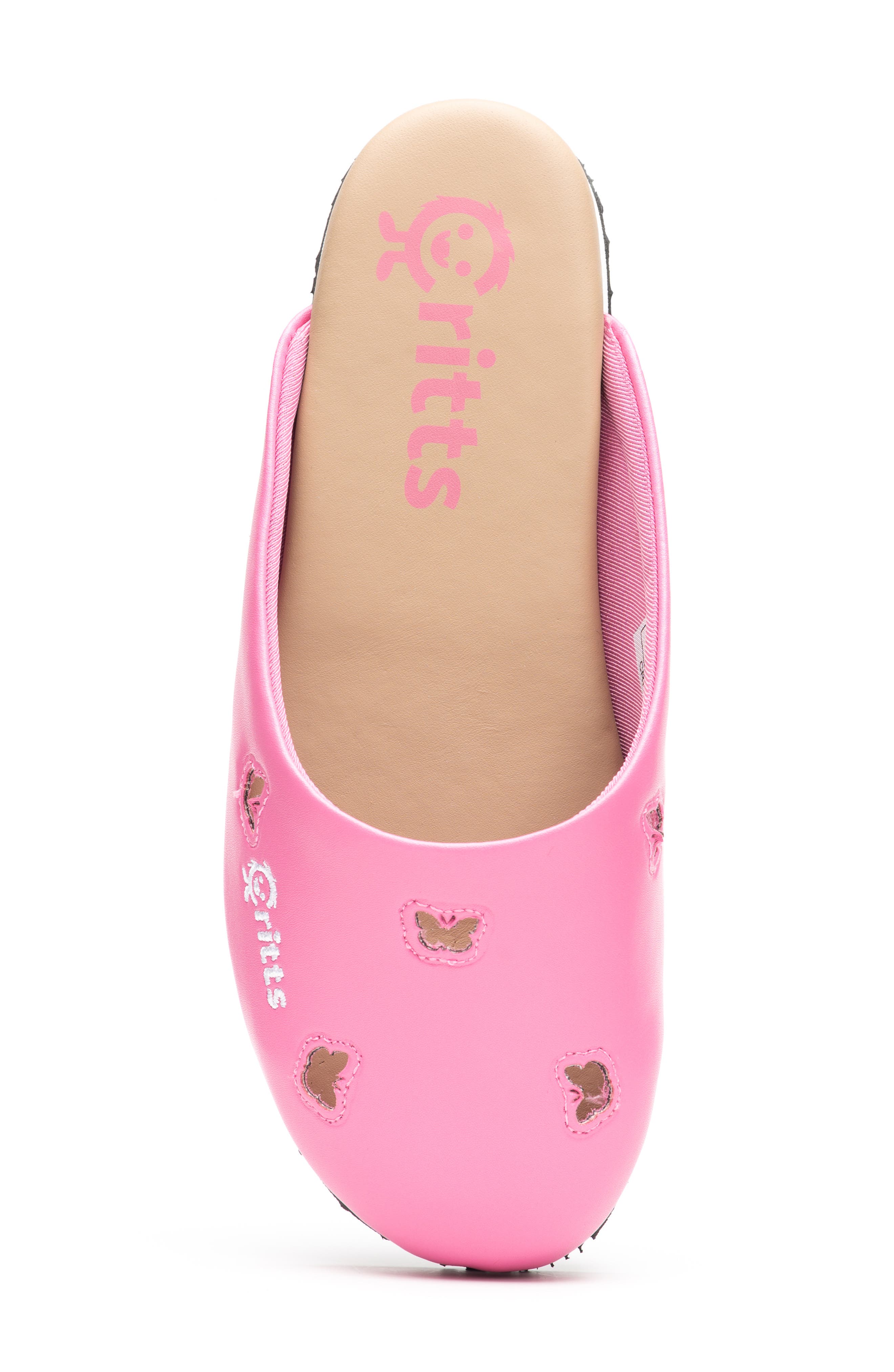CRITTS Flip Critts Clog, Alternate, color, Hot Pink Butterflies