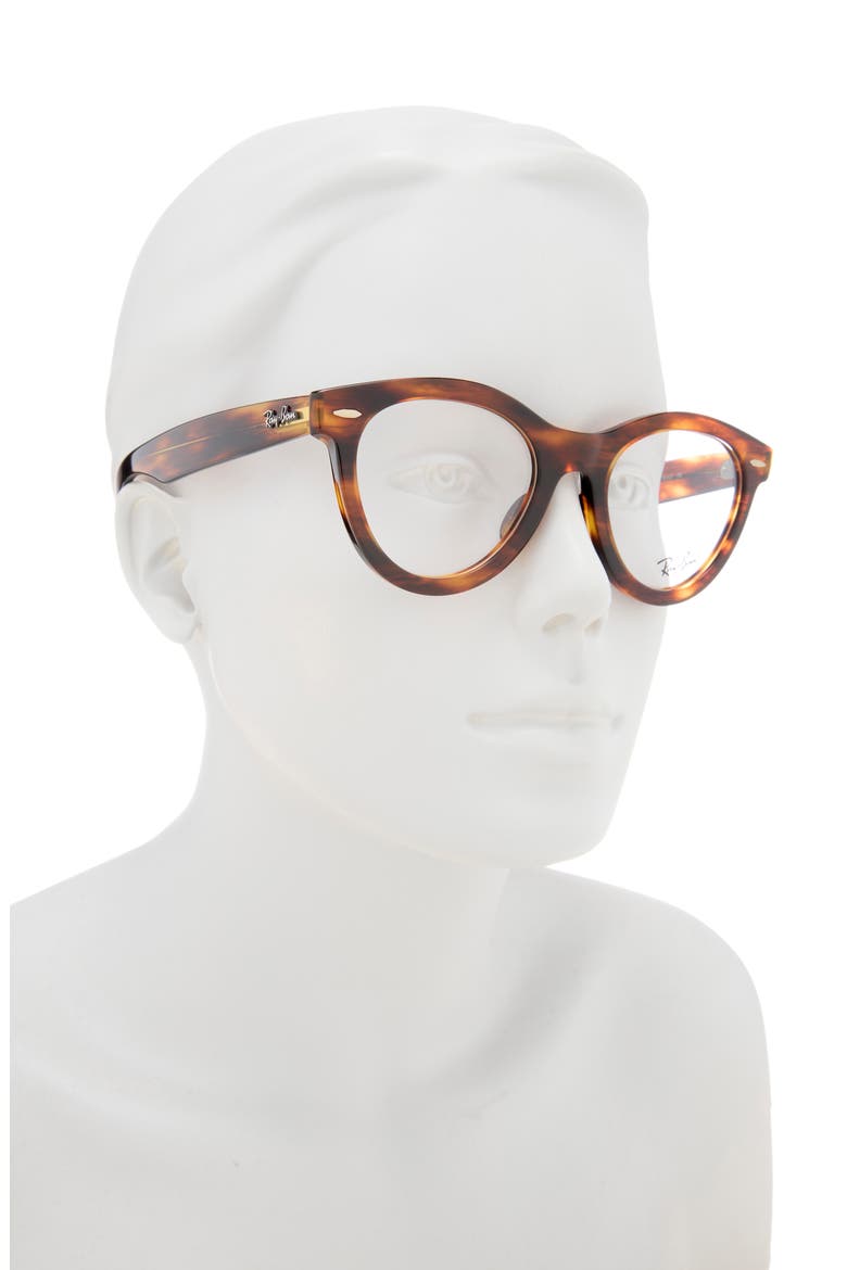 51mm Oval Optical Glasses, Main, color, STRIPED HAVANA