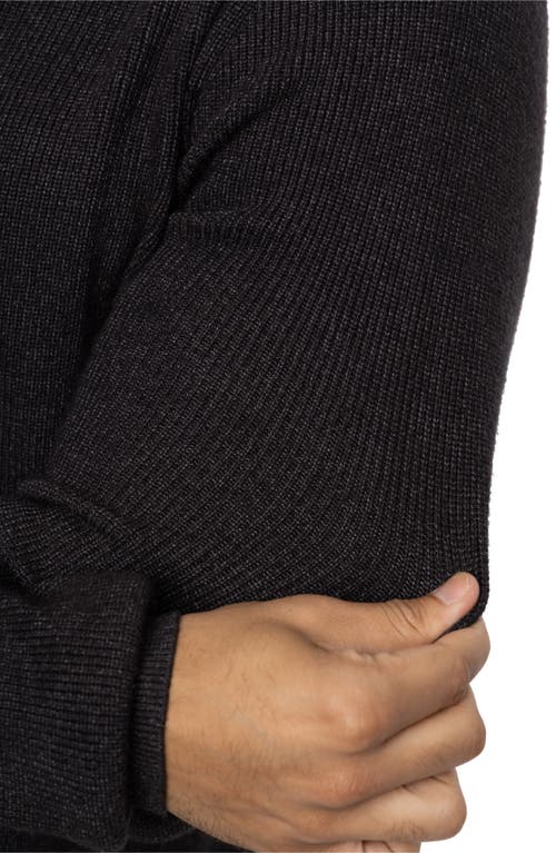 Spring + Mercer Ribbed Turtleneck Sweater In Heather Charcoal