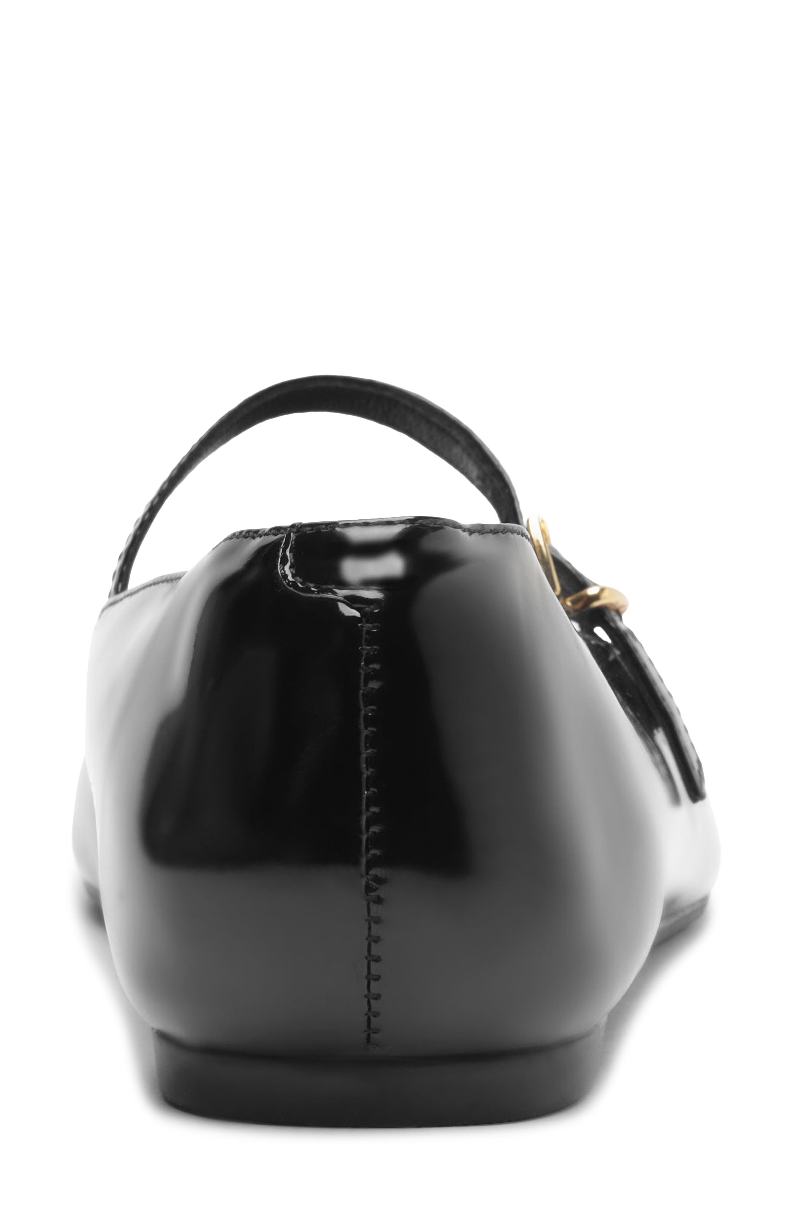 Arezzo Tori Genuine Calf Hair Mary Jane Flat, Alternate, color, Black