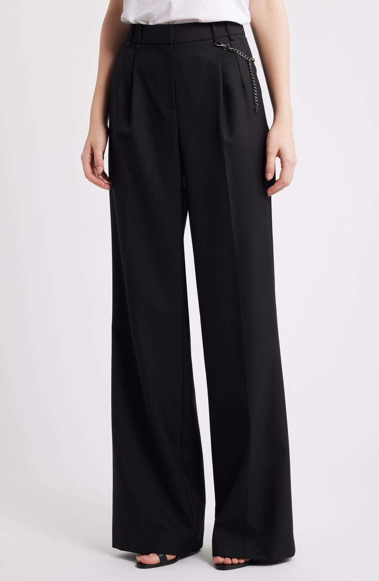 KOBI HALPERIN Steven Wide Leg Pants, Main, color, Black