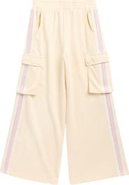Truly Me Kids' Beaded Stripe Cotton Blend Cargo Pants