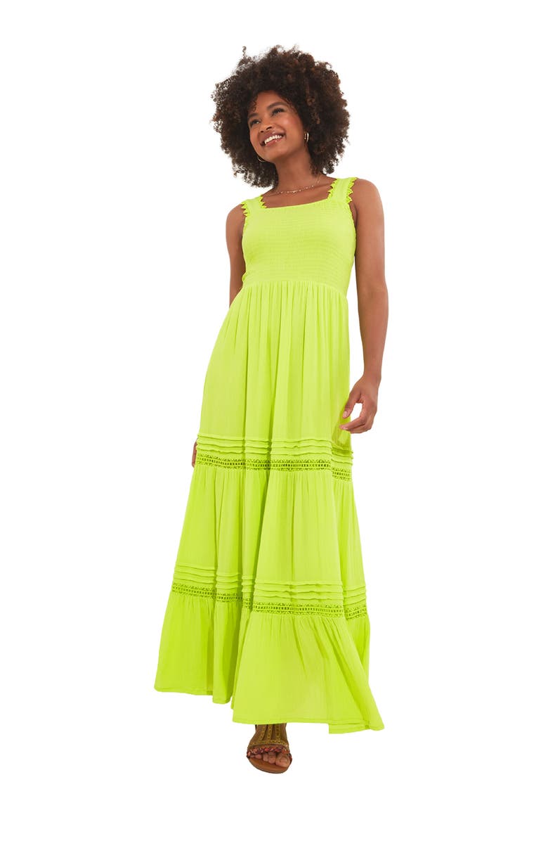 Joe Browns Square Neck Crinkle Maxi Dress, Alternate, color, Lime