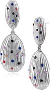JARDIN Fluted Crystal Drop Earrings