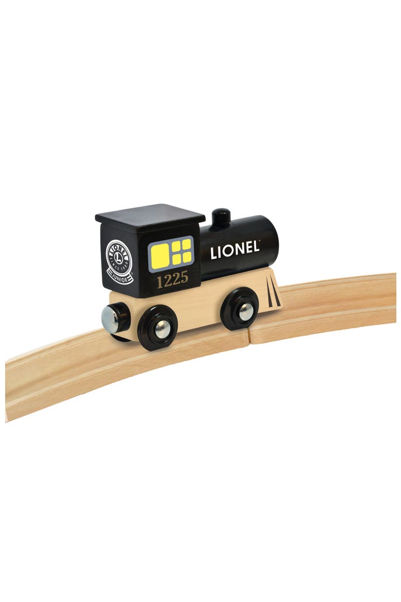 Lionel Wood Toy Train Engine, Alternate, color, Multicolor