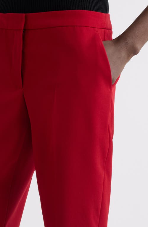 Dries Van Noten Poumas Wool Ankle Pants In Red