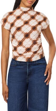 Scotch & Soda Floral Dolman Funnel Neck Knit Top