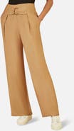 Yumi Buckle Detail Wide Leg Pants