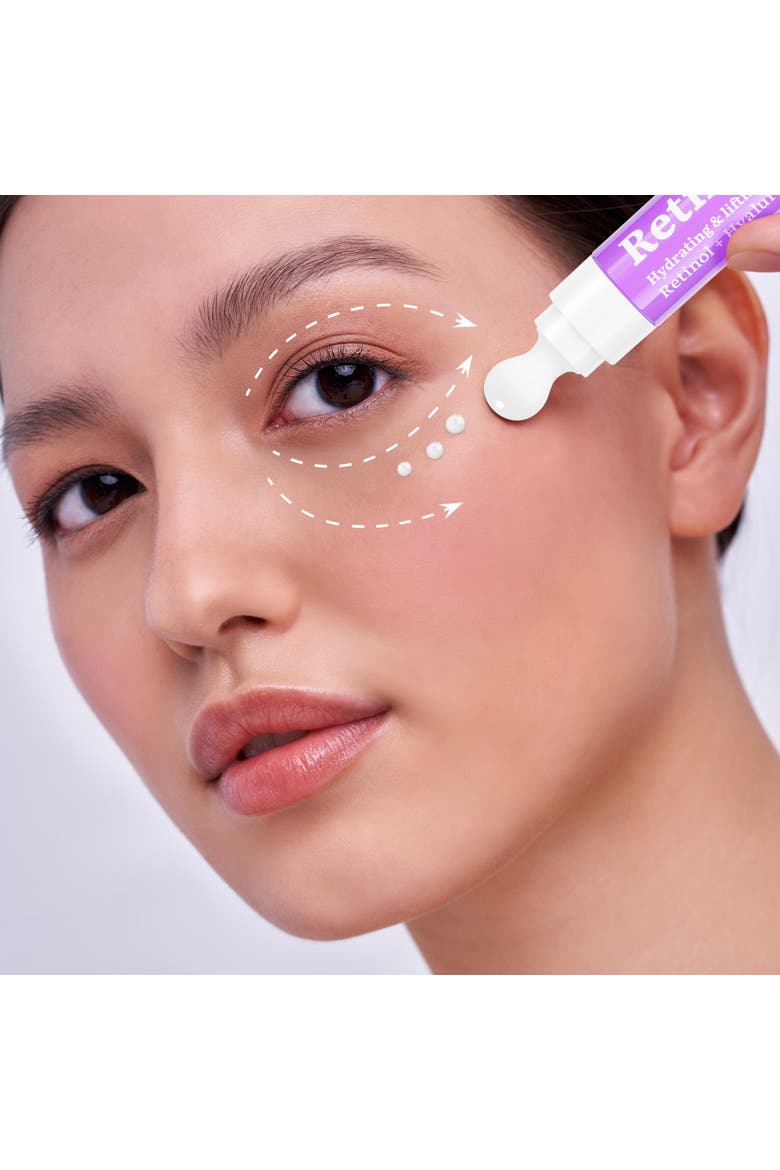 Eye Cream with Retinol for Moisturizing & Smoothing Skin with Cooling Ceramic Applicator, Alternate, color, White