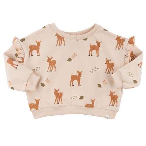 Deer Print Slouch-Toddler, Little Kid