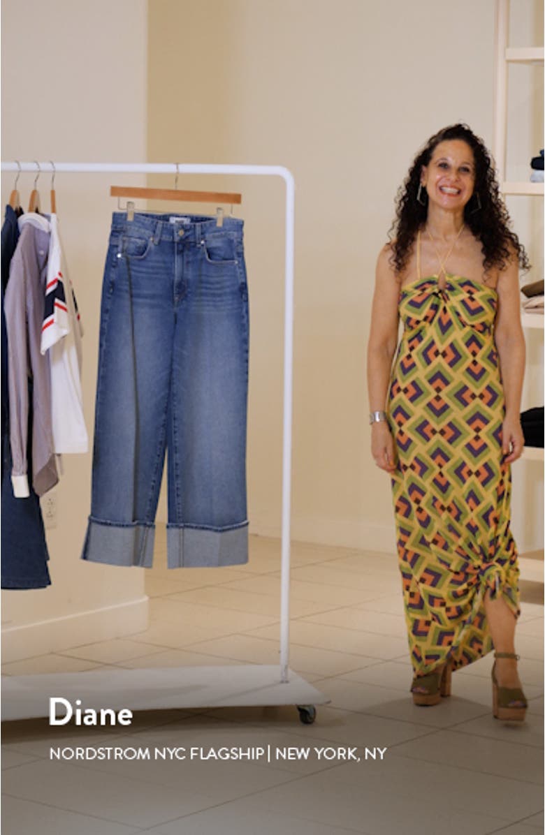 Sasha Cuffed High Waist Ankle Wide Leg Jeans, sales video thumbnail