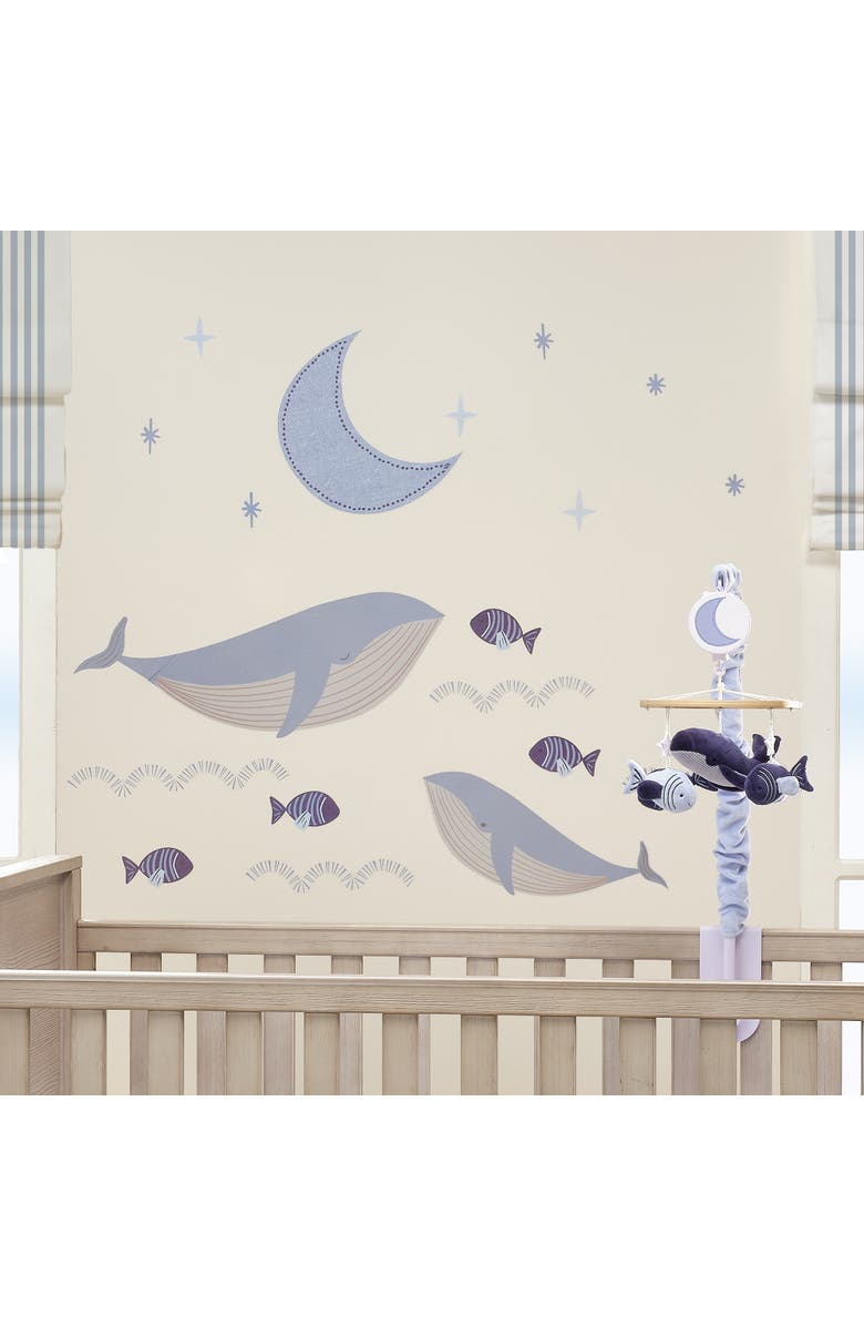 Lambs & Ivy Bubbles & Squirt Aquatic Under Sea Whale/Fish Wall Decals/Stickers, Alternate, color, Blue