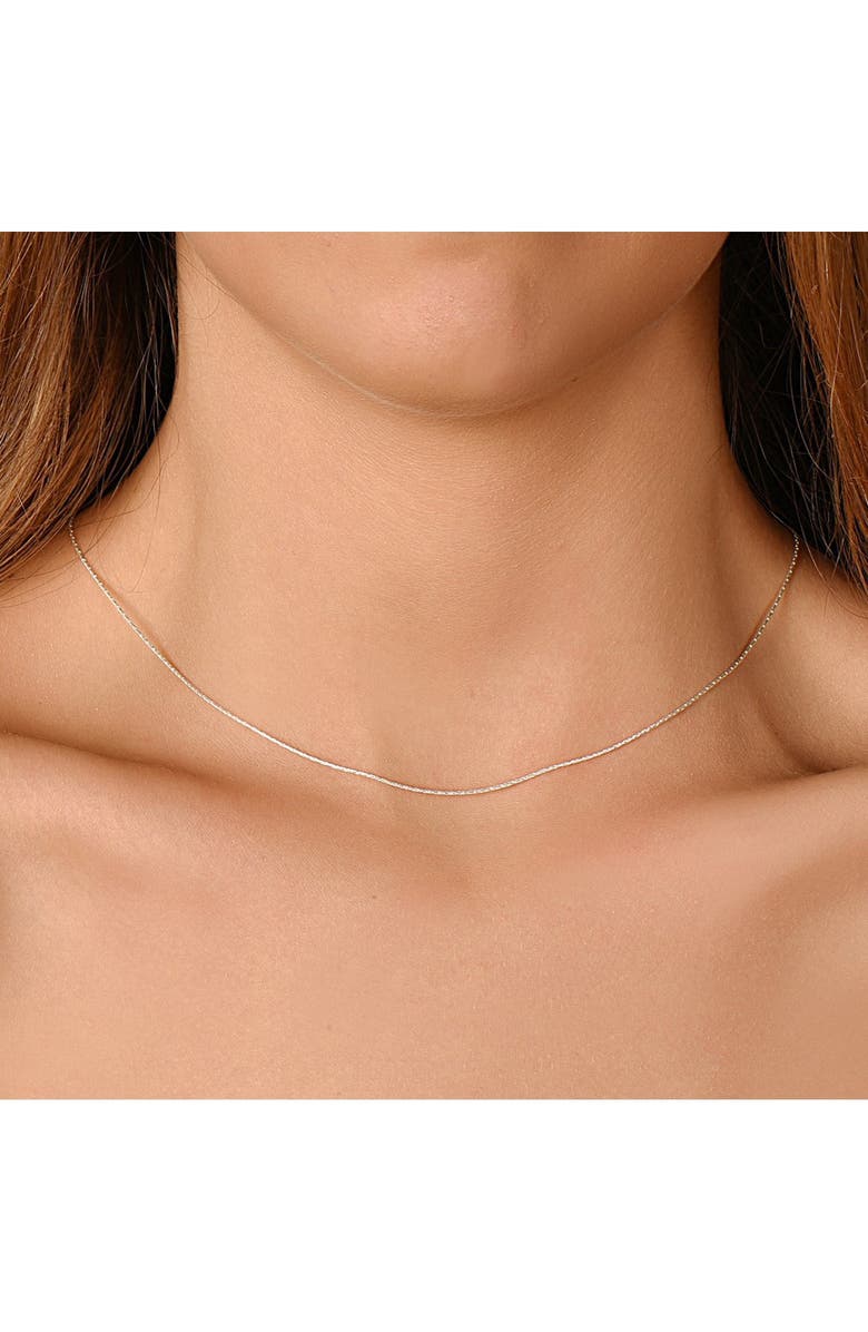 BEST SILVER Sterling Silver 0.8mm Sparkle Chain 16", Alternate, color, Silver