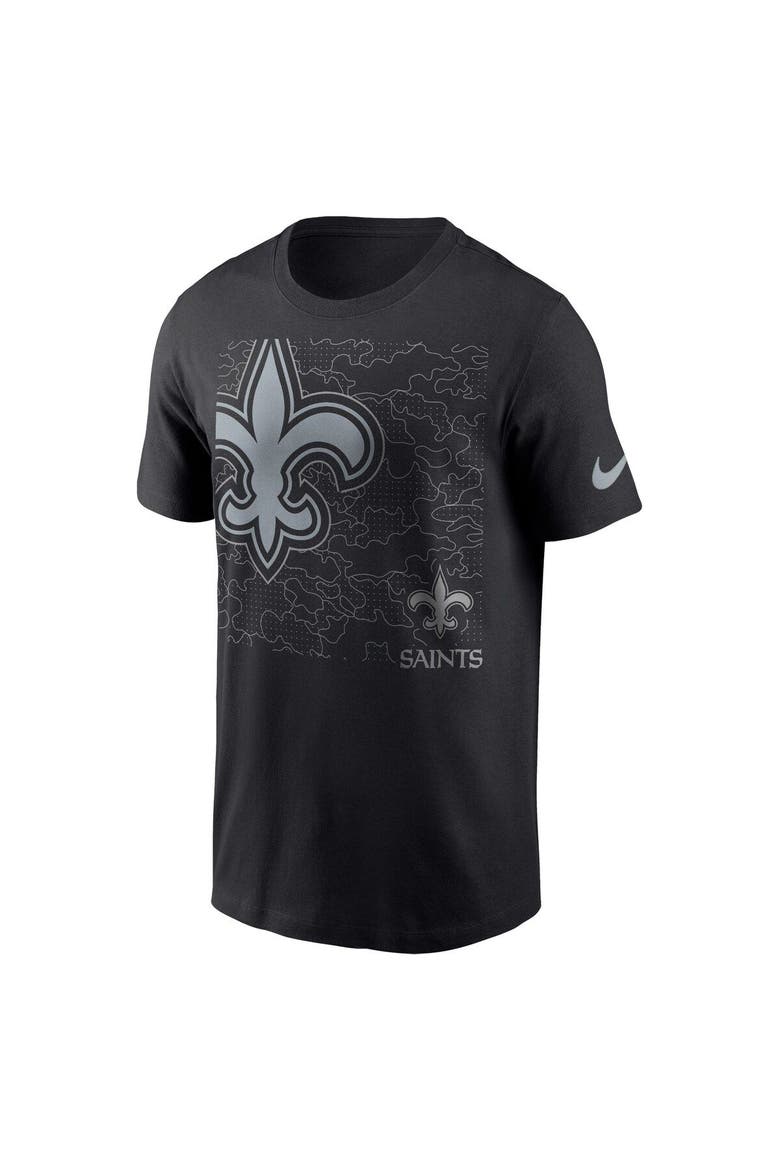 Men's Nike Black New Orleans Saints RFLCTV T-Shirt, Alternate, color, Black