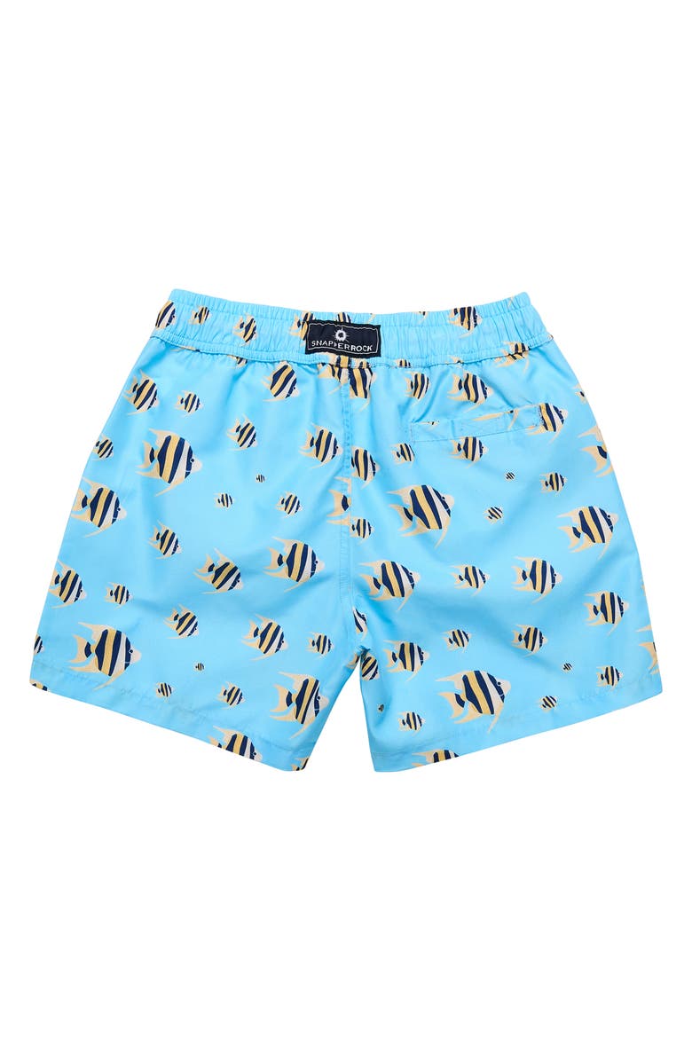 Snapper Rock Kids' Angel Fish Swim Trunks, Alternate, color, Blue