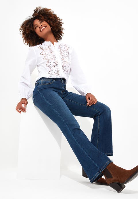 Stretch Denim Bootcut Jean (Plus)