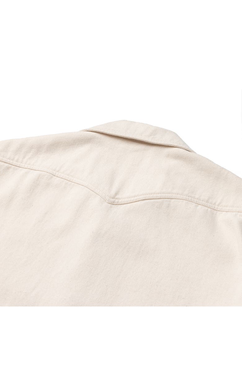 Seager Co Southpaw Whippersnapper Cotton Twill Snap-Up Shirt, Alternate, color, Natural
