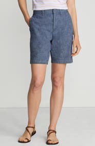 Lands' End Plus Size Elastic Back Classic 7" Chino Shorts