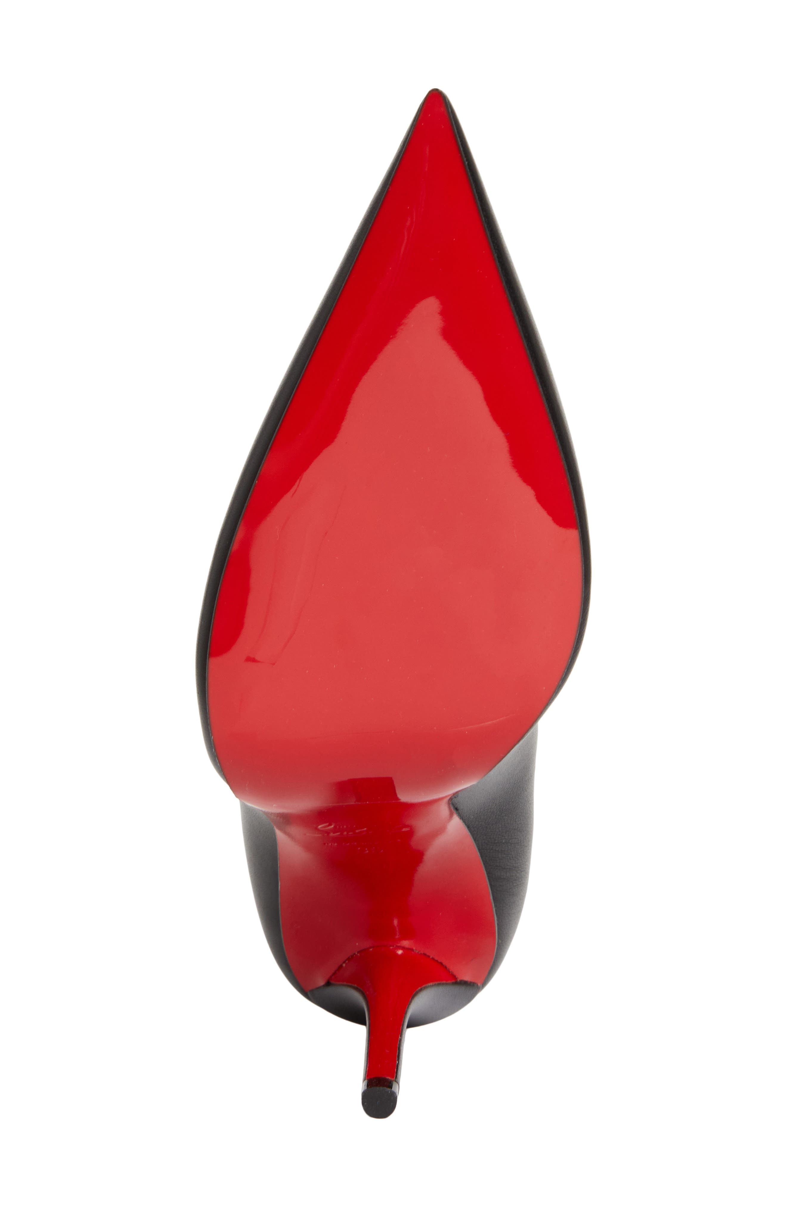 Christian Louboutin Miss Z Pointed Toe Pump, Alternate, color, Black/ Black