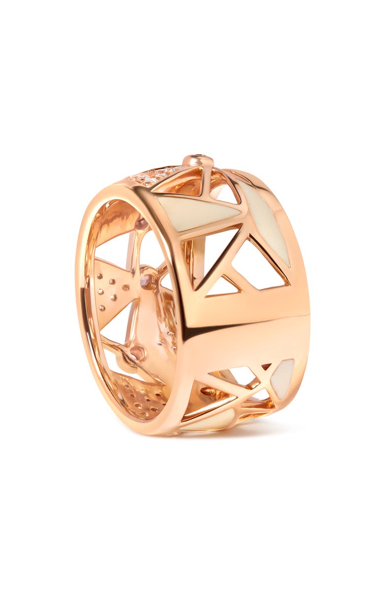 Haus of Brilliance 14K Gold 1/3 Cttw Diamond & Tourmaline Cigar Band Ring, Alternate, color, Pink