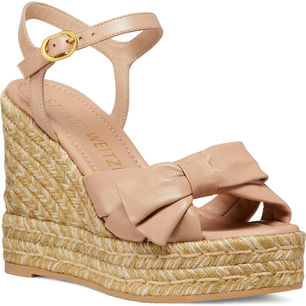 Stuart Weitzman Sofia Espadrille Wedge In Brown