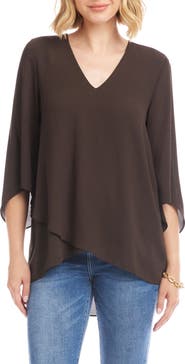 Karen Kane Asymmetrical Crepe Top