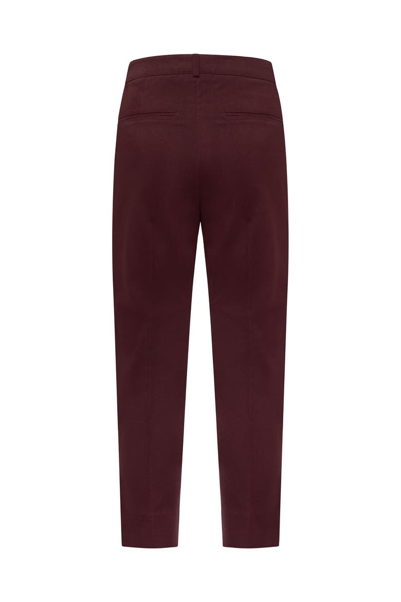 Straight Leg Cotton Stretch Pants, Alternate, color, Bordeaux