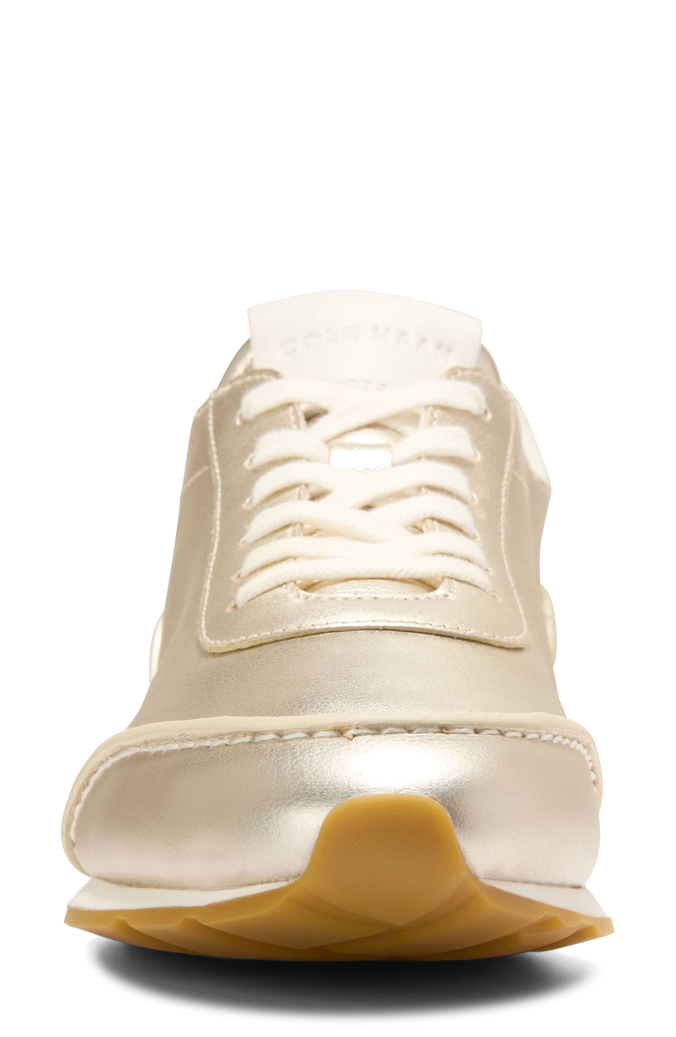 Cole Haan GrandPro LP Runner Energyweave Sneaker, Alternate, color, Soft Gold Leather