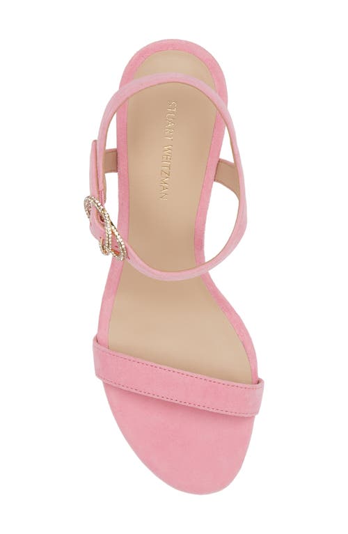 Stuart Weitzman Pearla T-strap Slingback Sandal In Museline
