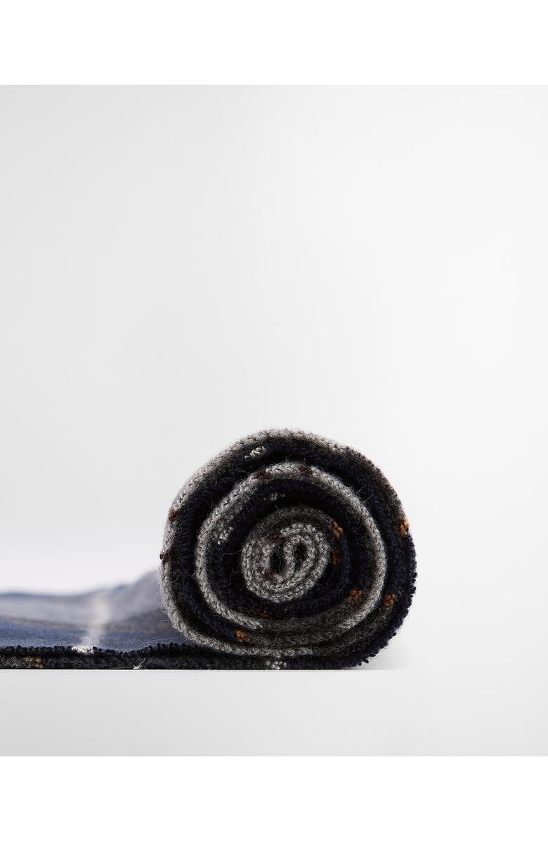 Barbour Galingale Plaid Fringed Scarf, Alternate, color, Grey Midnight Tartan