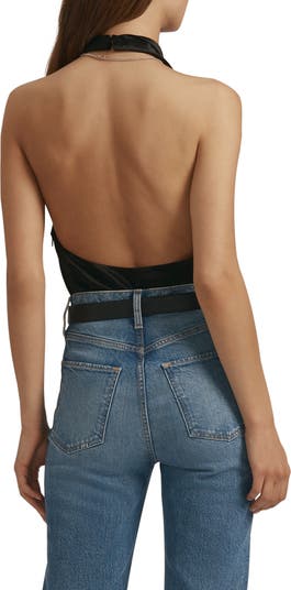 The Ladies Night Satin Halter Top
