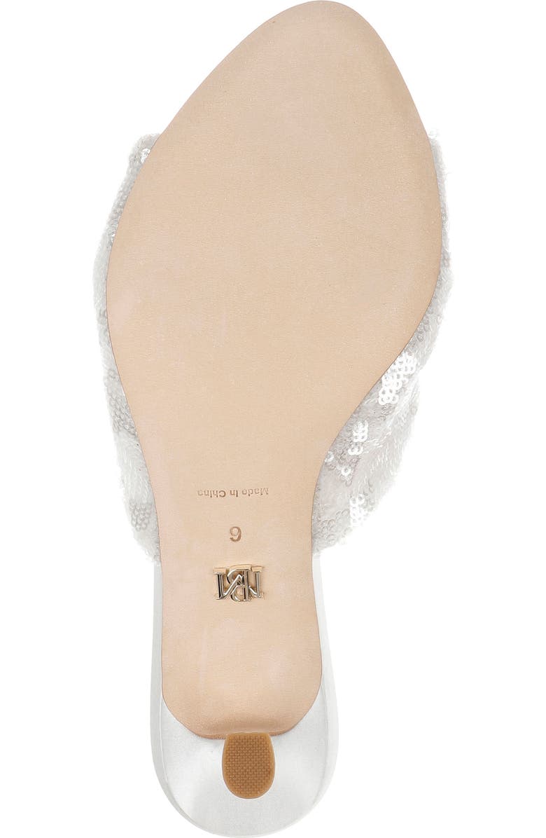 Badgley Mischka Collection Gailea Slide Sandal, Alternate, color, White Sequins