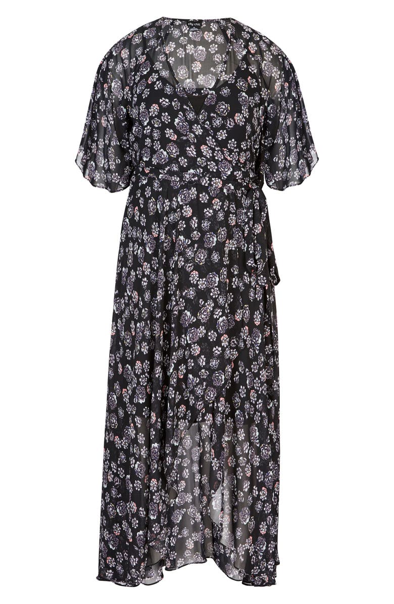 City Chic Mini Flower Maxi Dress, Alternate, color, 