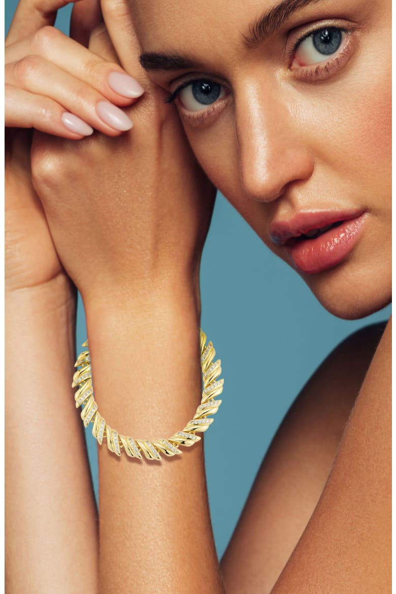 Cubic Zirconia Tennis Bracelet, Alternate, color, GOLD