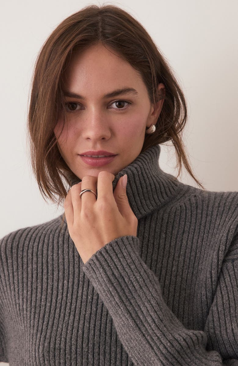 Marine Layer Isla Rib Turtleneck Sweater, Alternate, color, 