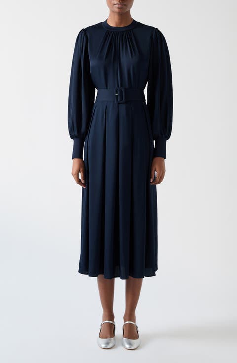 Rosanna Belted Long Sleeve Maxi Dress