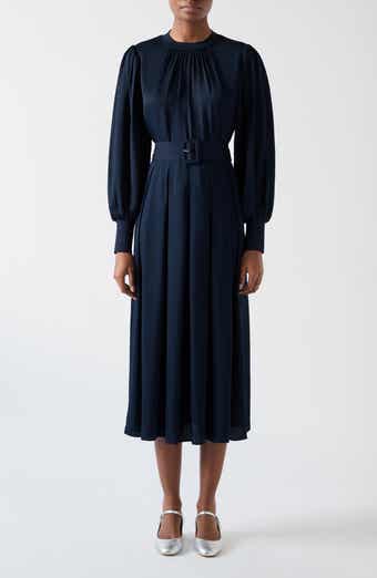 LK Bennett Rosanna Belted Long Sleeve Maxi Dress
